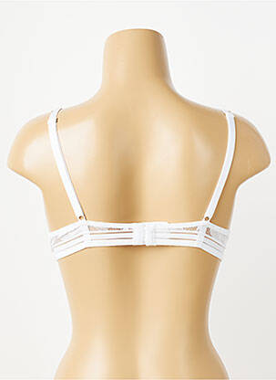 Sutien efect material satinat top sutien push-up alb ANTIGEL femeie