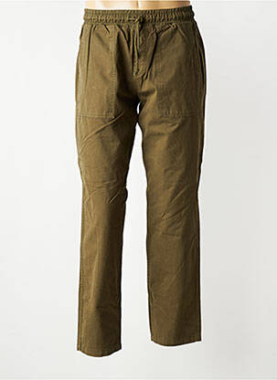 Pantalon slim țesătură poplin mărime normală verde IRON AND RESIN bărbat