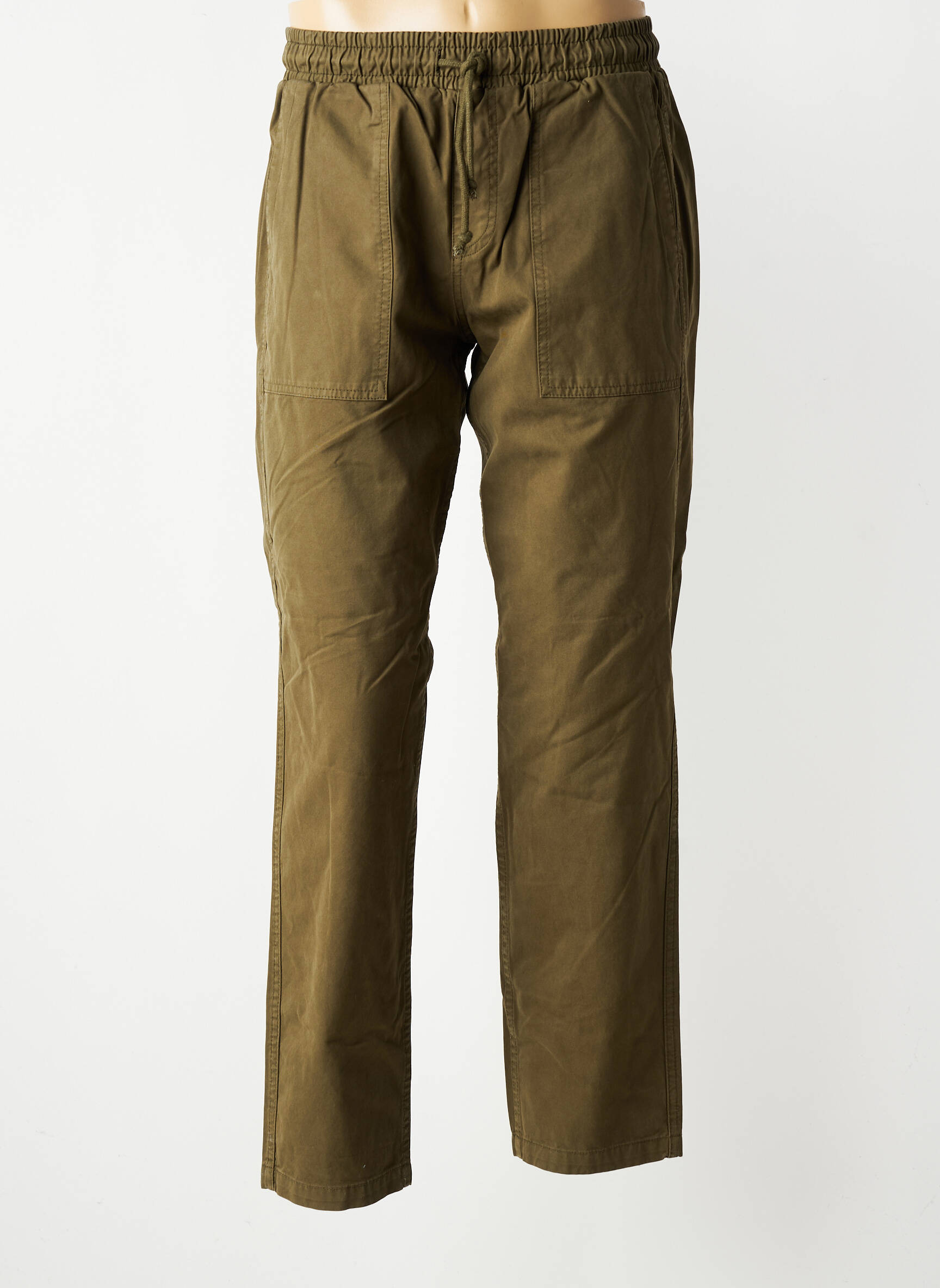 Pantalon slim țesătură poplin mărime normală verde IRON AND RESIN bărbat