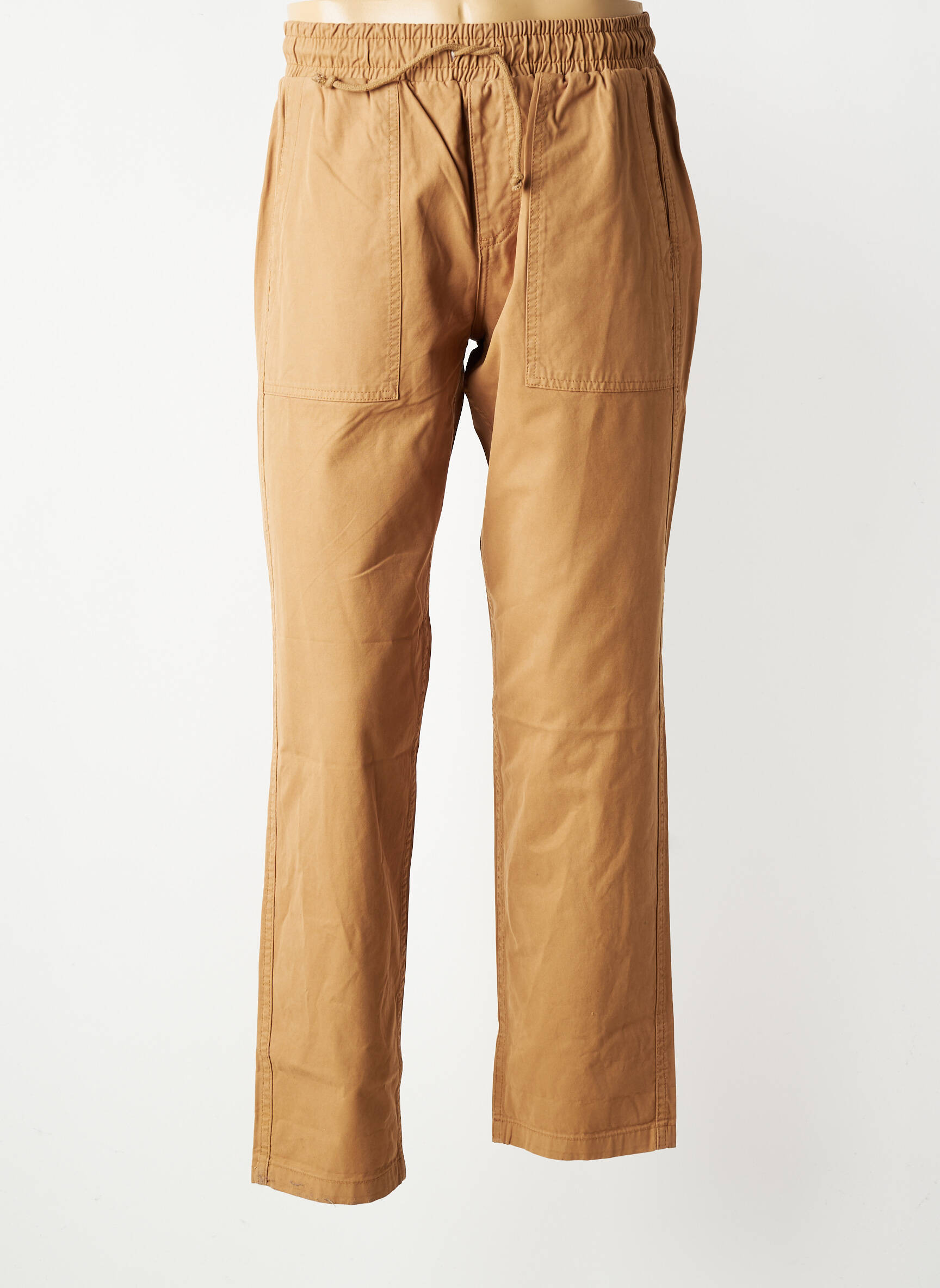 Pantalon slim țesătură poplin mărime normală bej IRON AND RESIN bărbat