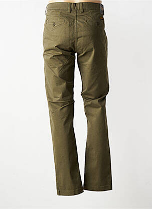 Pantalon drept țesătură poplin mărime normală verde DAYTONA bărbat