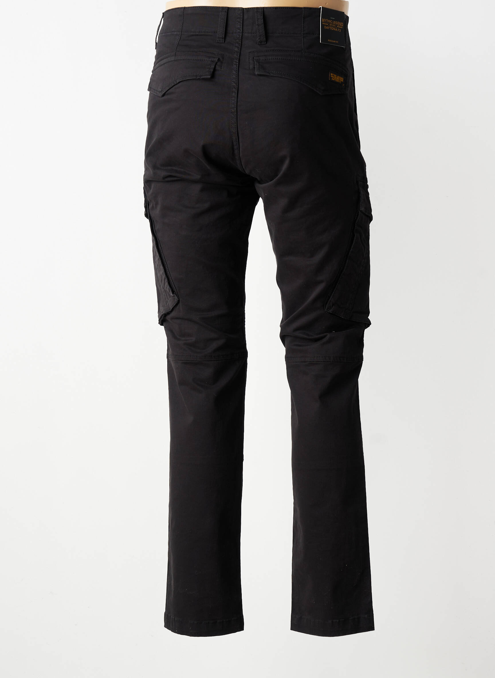 Pantalon cargo buzunare mărime normală negru DAYTONA bărbat