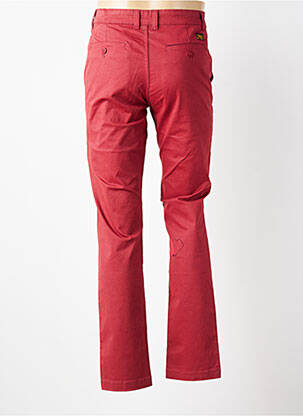 Pantalon chino țesătură poplin talie joasă roșu DAYTONA bărbat