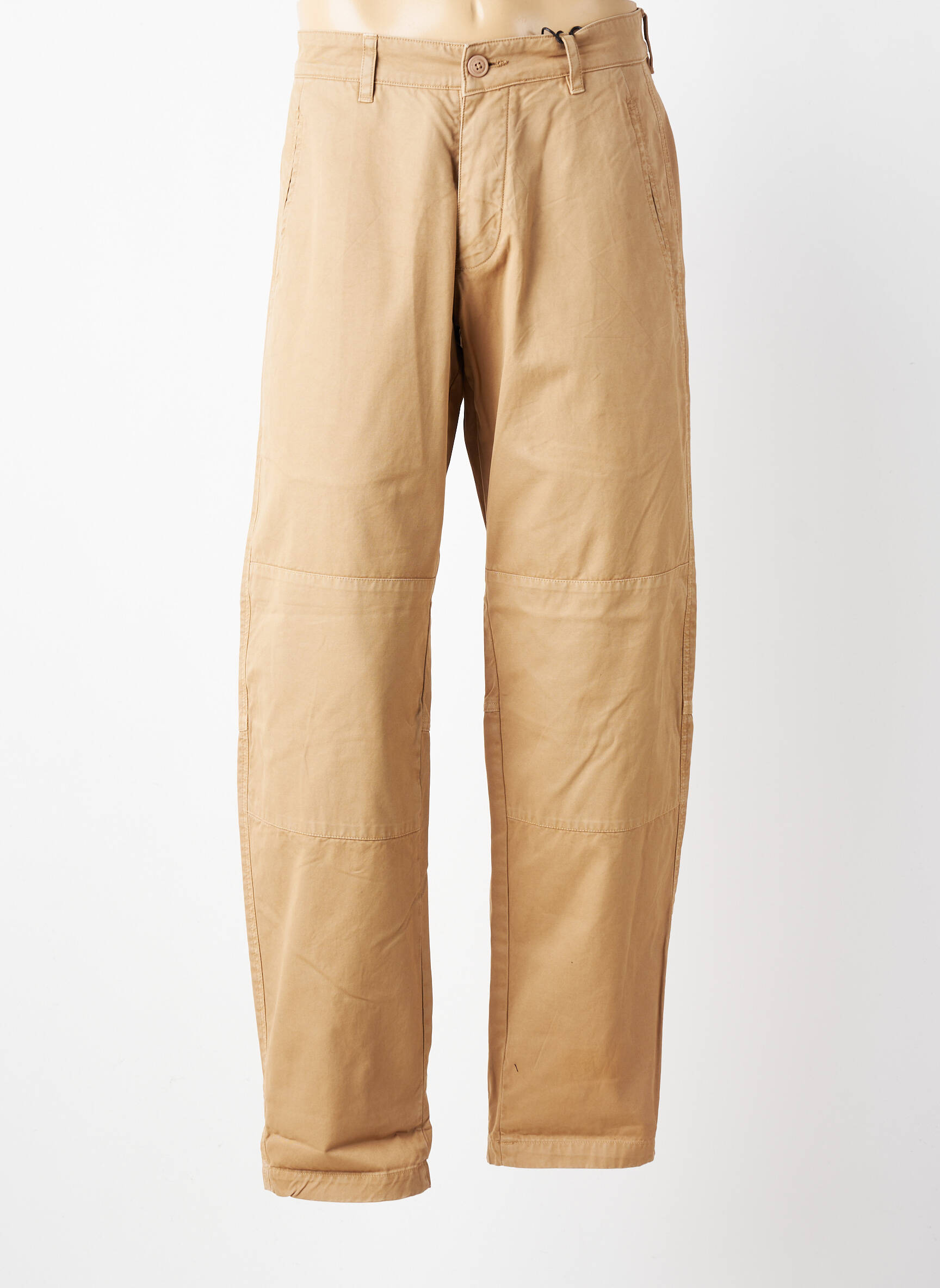 Pantalon chino țesătură poplin mărime normală bej DAYTONA bărbat