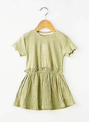 Rochie midi mâneci scurte mâneci scurte verde NOPPIES fată