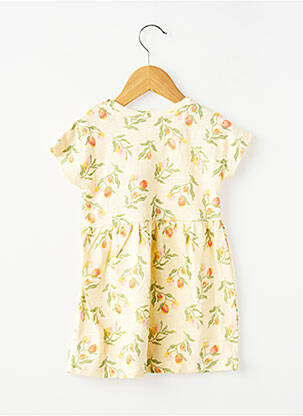 Rochie midi mâneci scurte mâneci scurte galben NOPPIES fată