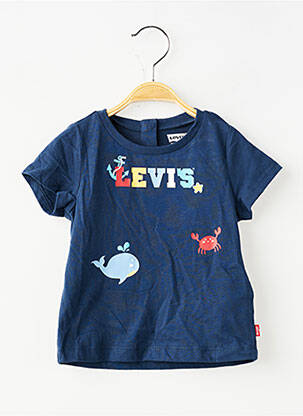 Tricou croială dreaptă mâneci scurte albastru LEVI'S copil