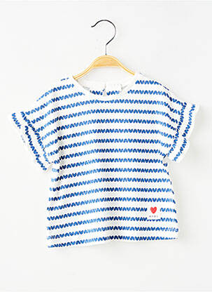 Tricou închidere cu nasturi la spate mâneci scurte albastru MAYORAL fată