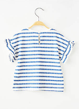 Tricou închidere cu nasturi la spate mâneci scurte albastru MAYORAL fată