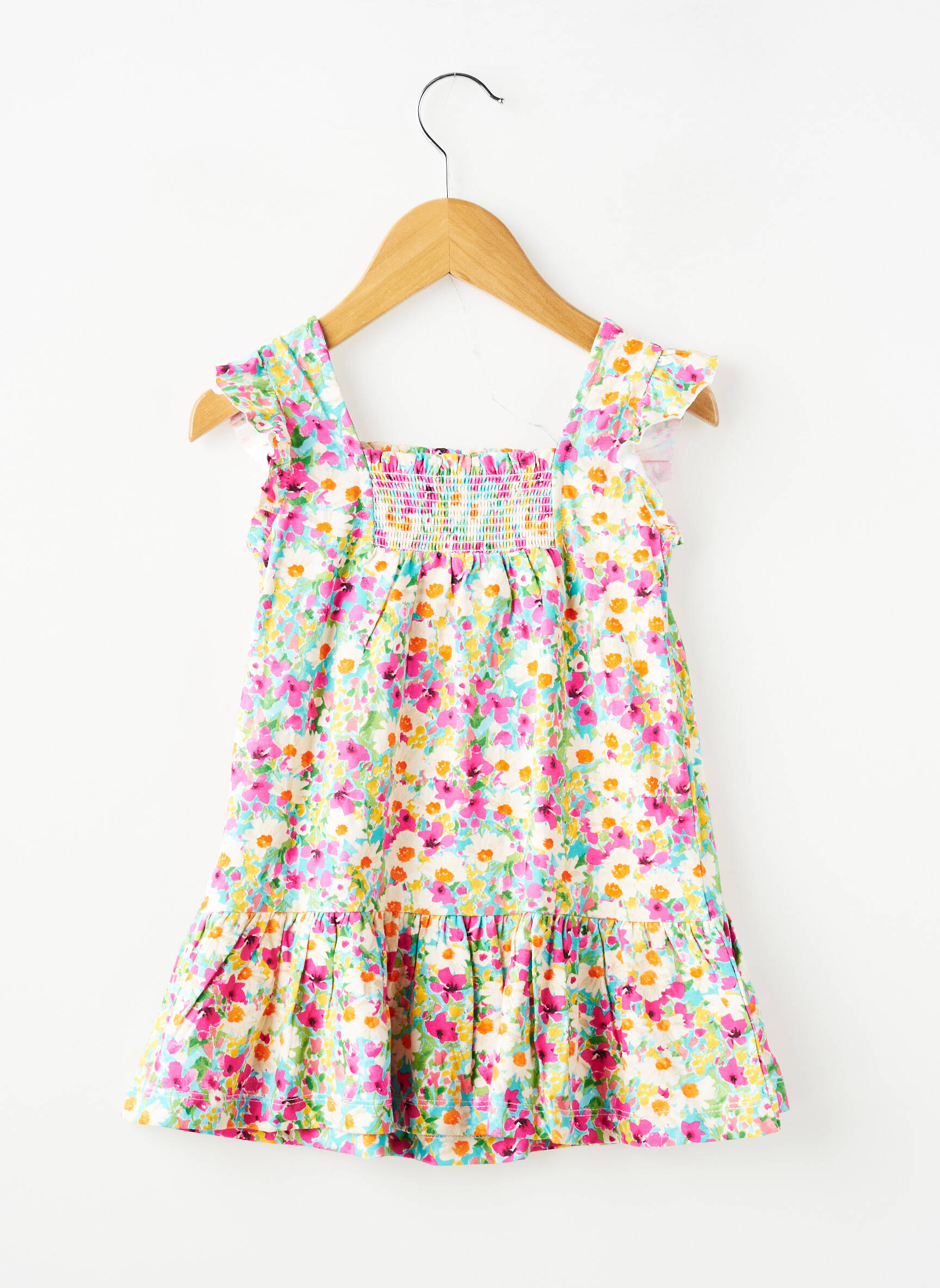 Rochie midi guler pătrat mâneci scurte roz MAYORAL fată