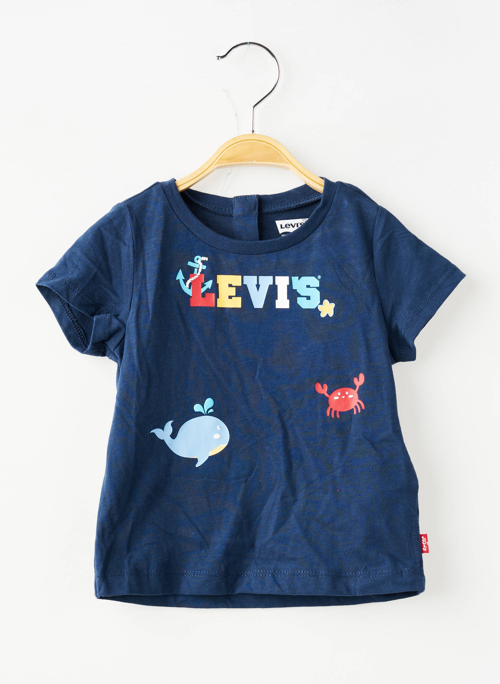 Tricou croială dreaptă mâneci scurte albastru LEVI'S copil