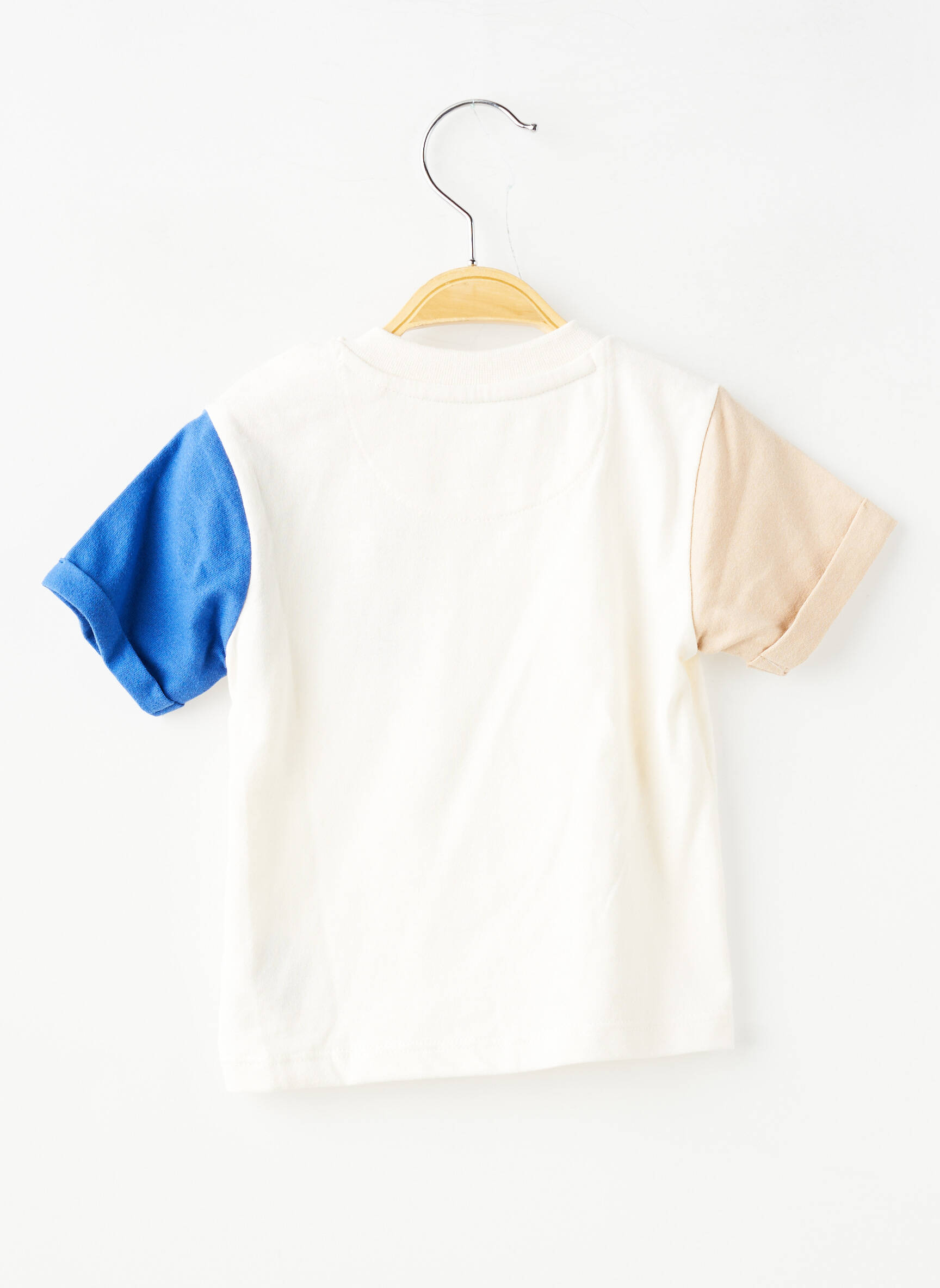 Tricou croială dreaptă mâneci scurte bej NOPPIES băiat
