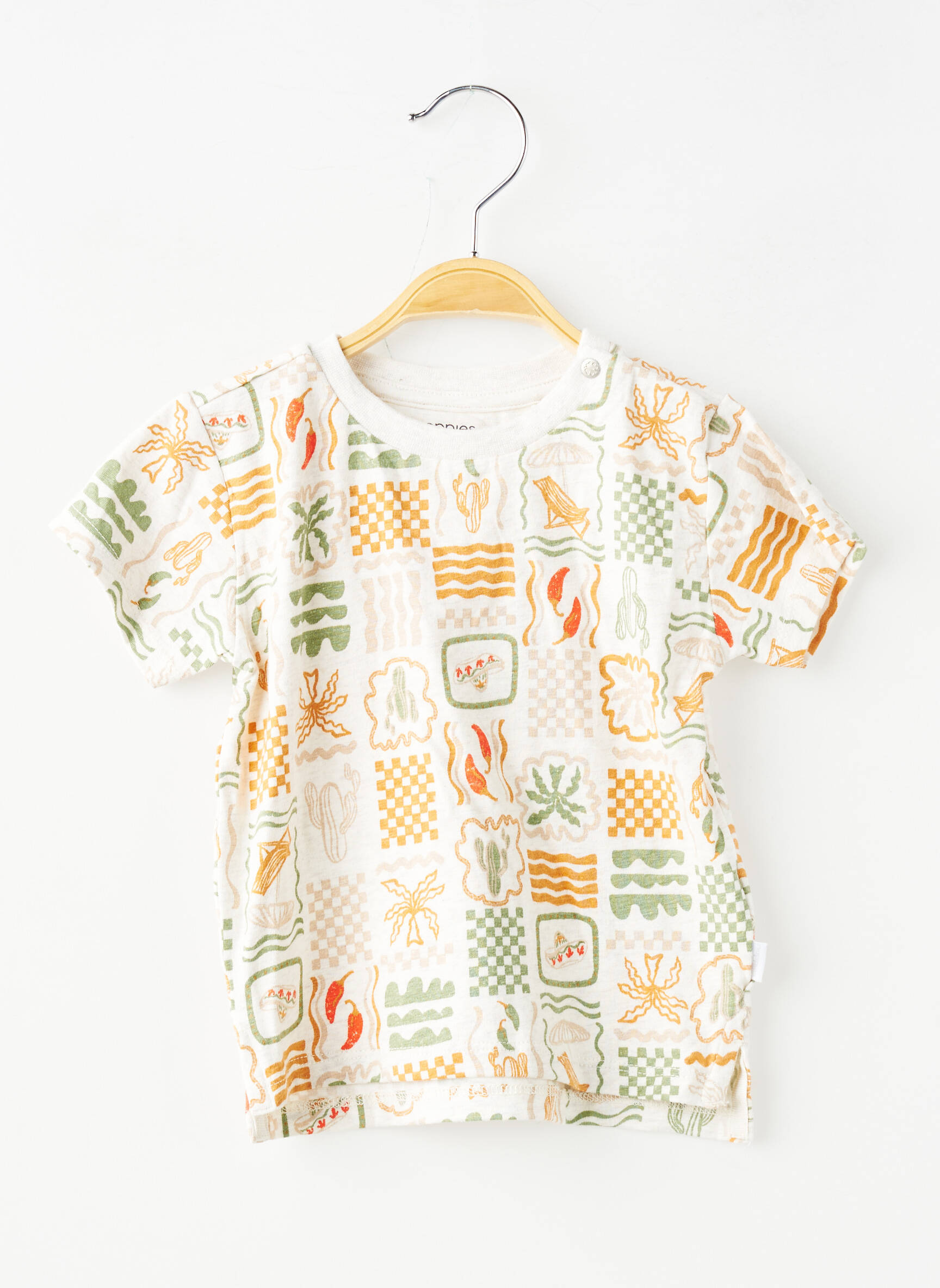 Tricou croială dreaptă mâneci scurte gri NOPPIES băiat