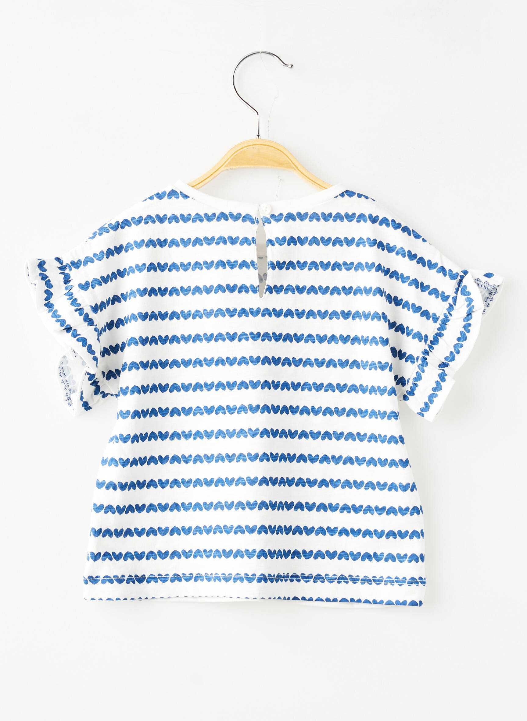 Tricou închidere cu nasturi la spate mâneci scurte albastru MAYORAL fată