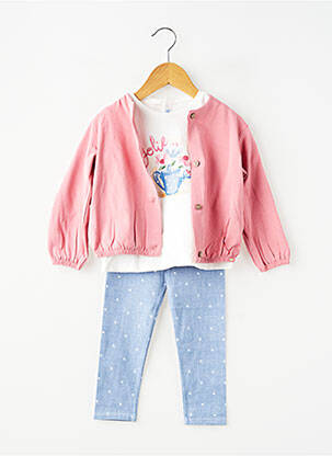 Set pantaloni tip de tricou roz MAYORAL fată