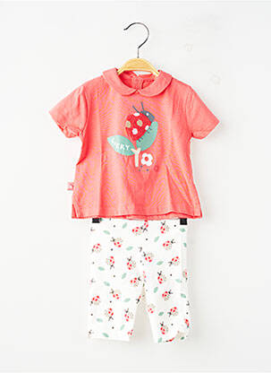Set pantaloni tip de tricou roșu BOBOLI fată