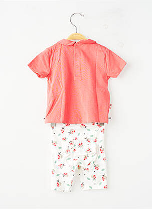 Set pantaloni croială dreaptă roșu BOBOLI fată