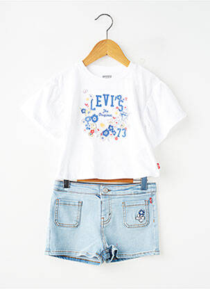 Set șort croială dreaptă albastru LEVI'S fată