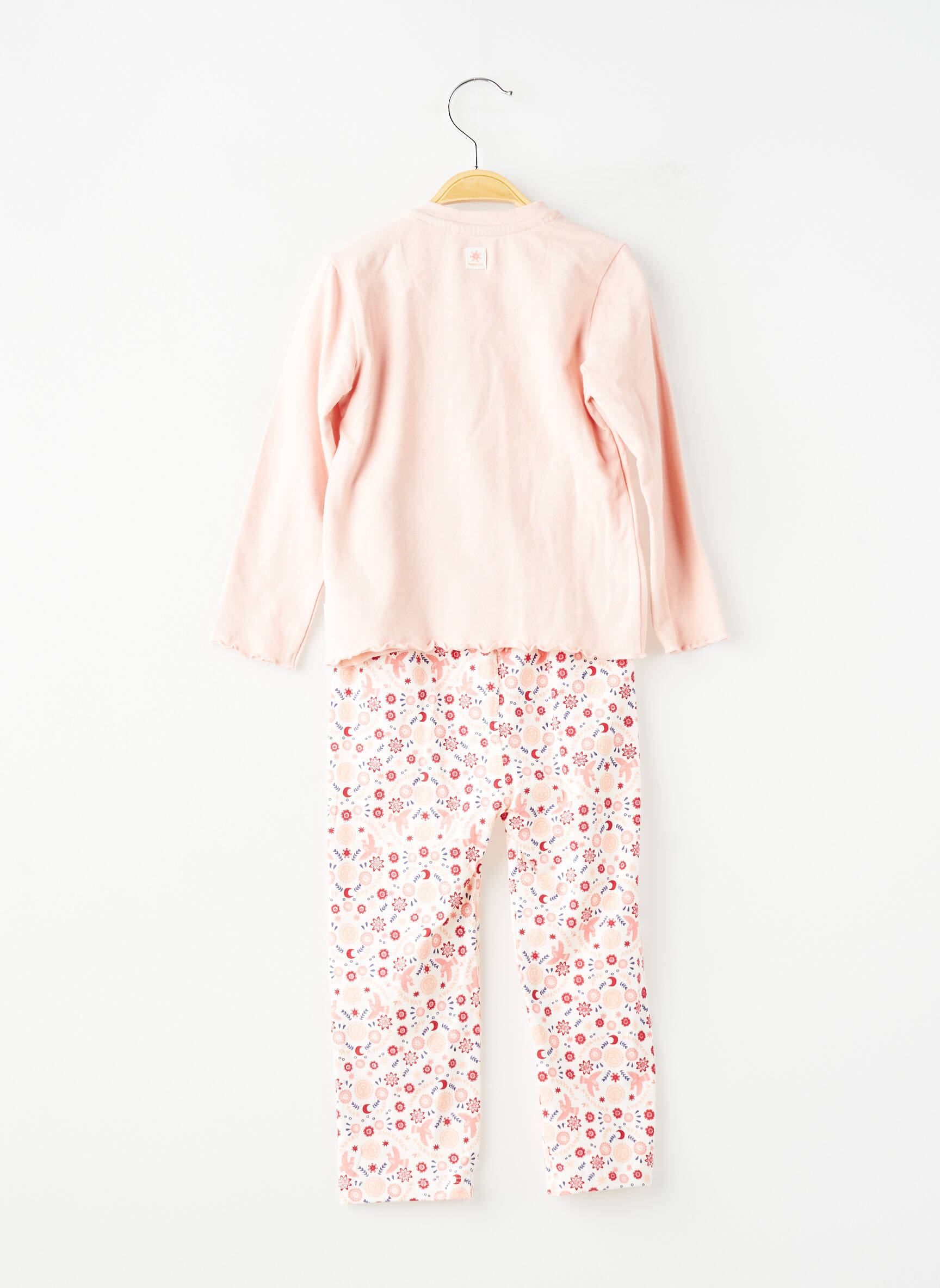 Set pantaloni tip de tricou roz NOPPIES fată