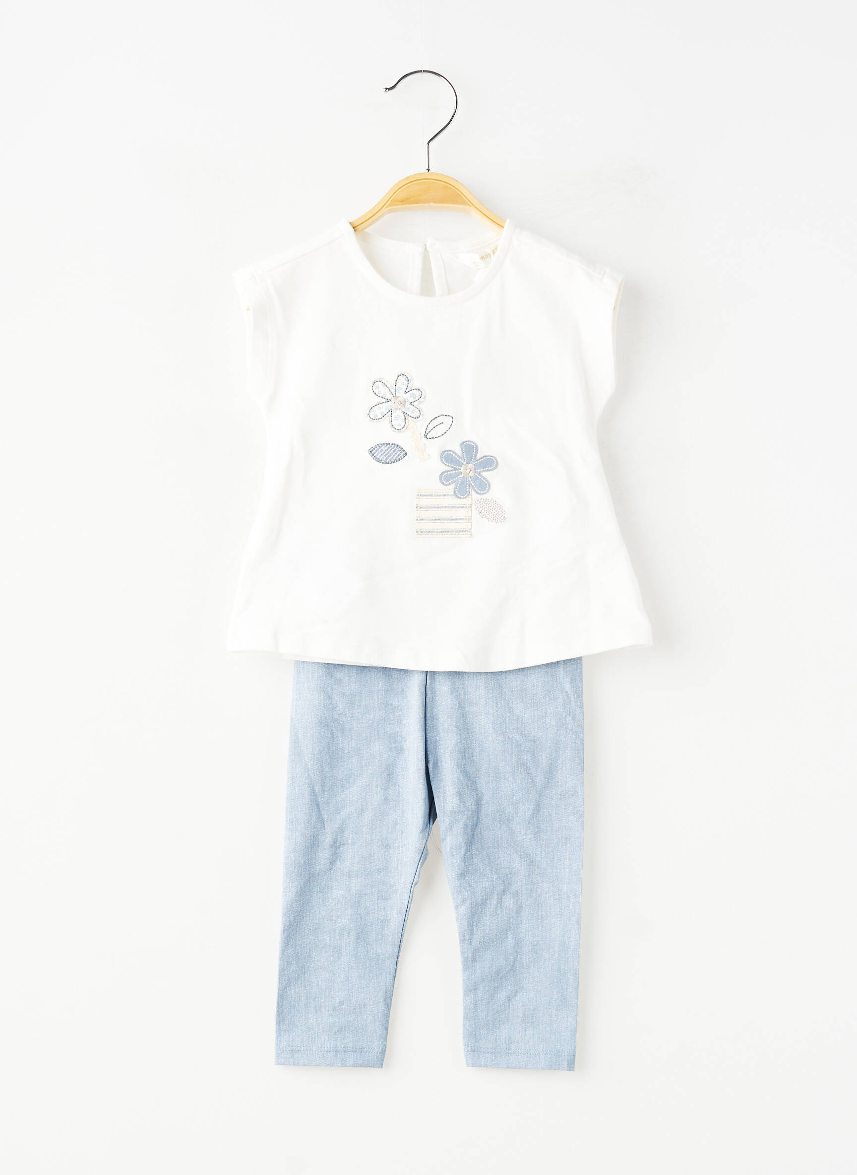 Set pantaloni tip de tricou albastru MAYORAL fată