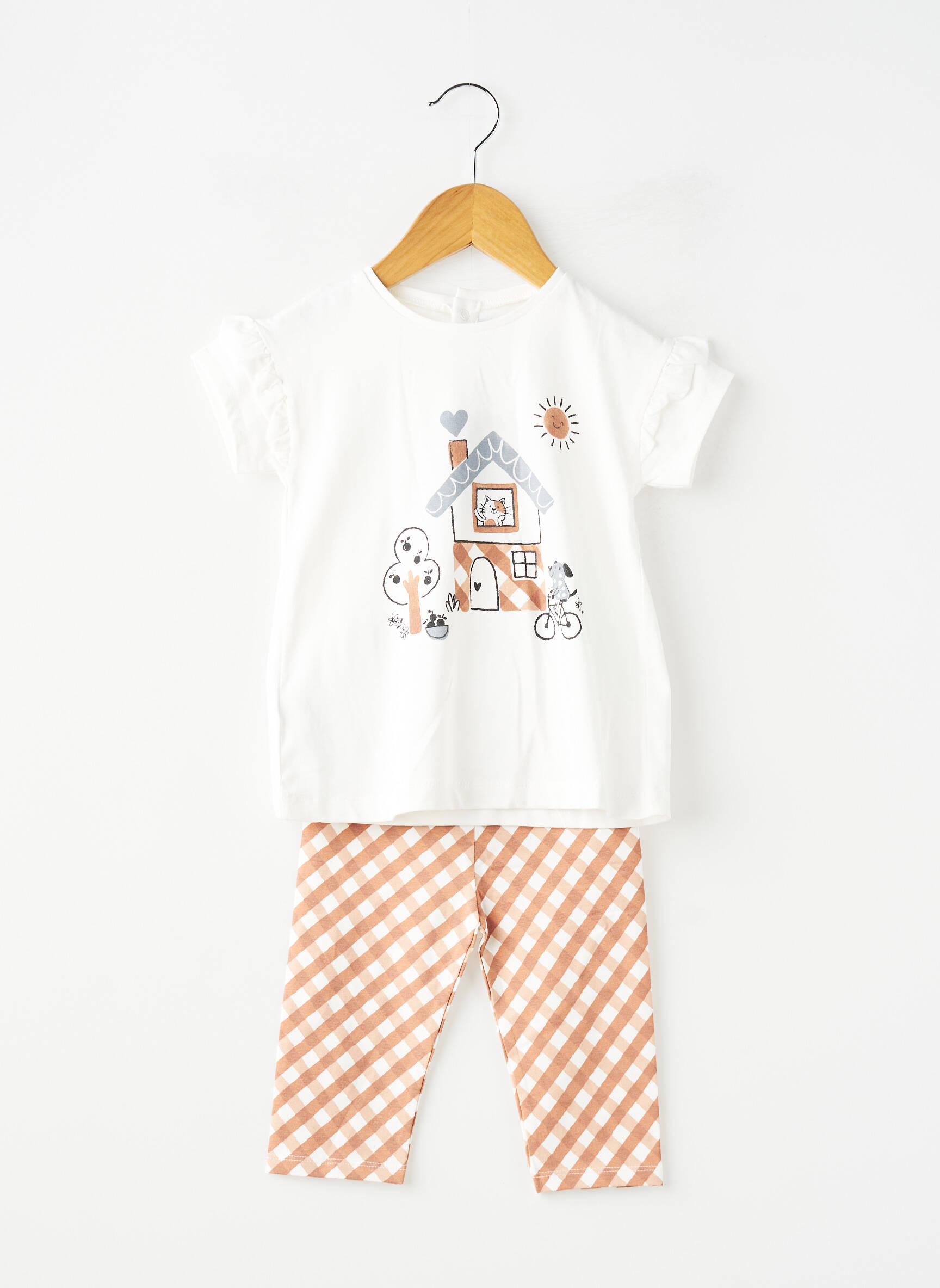 Set pantaloni croială dreaptă maro MAYORAL fată