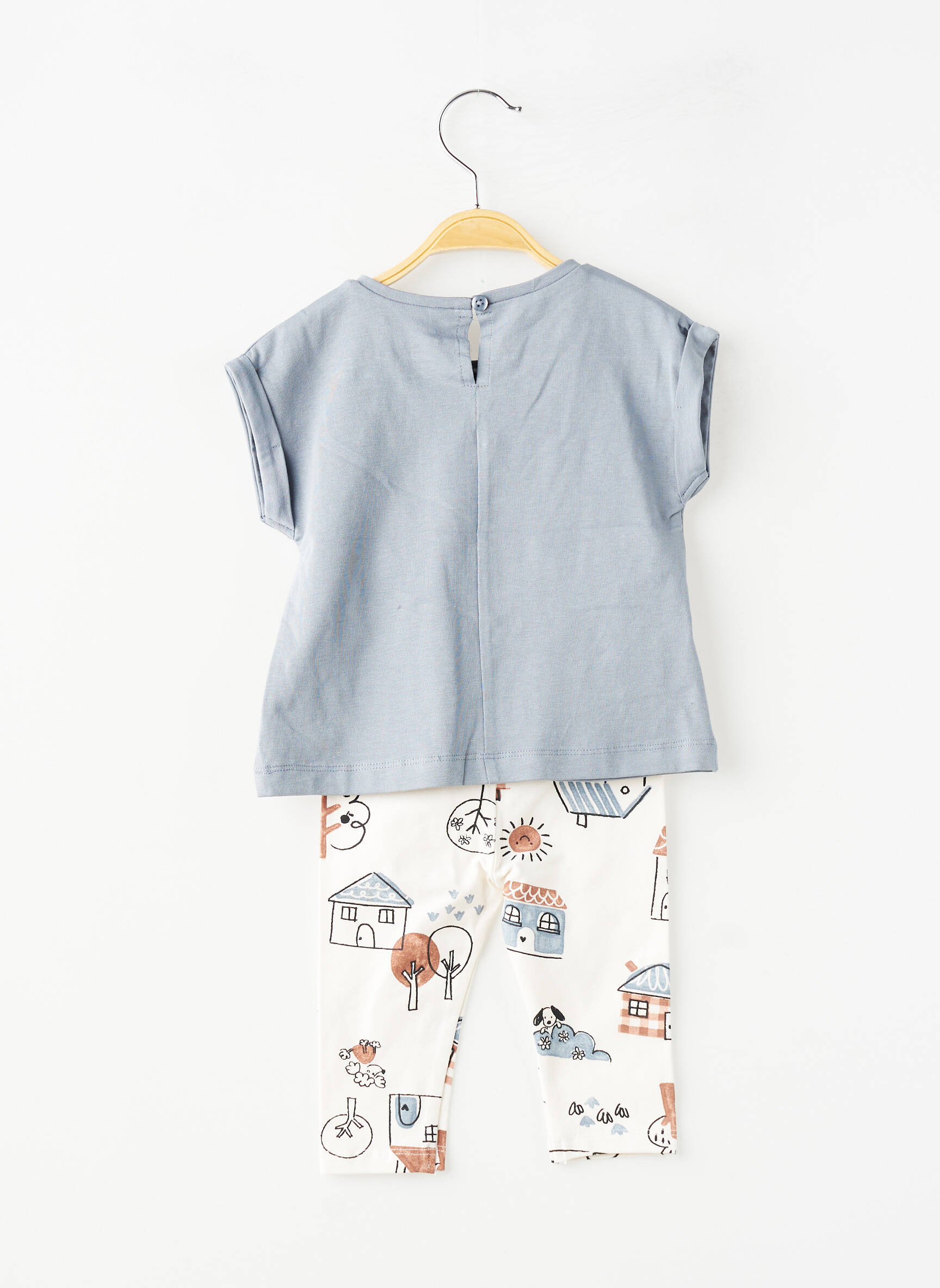 Set pantaloni broderie gri MAYORAL fată