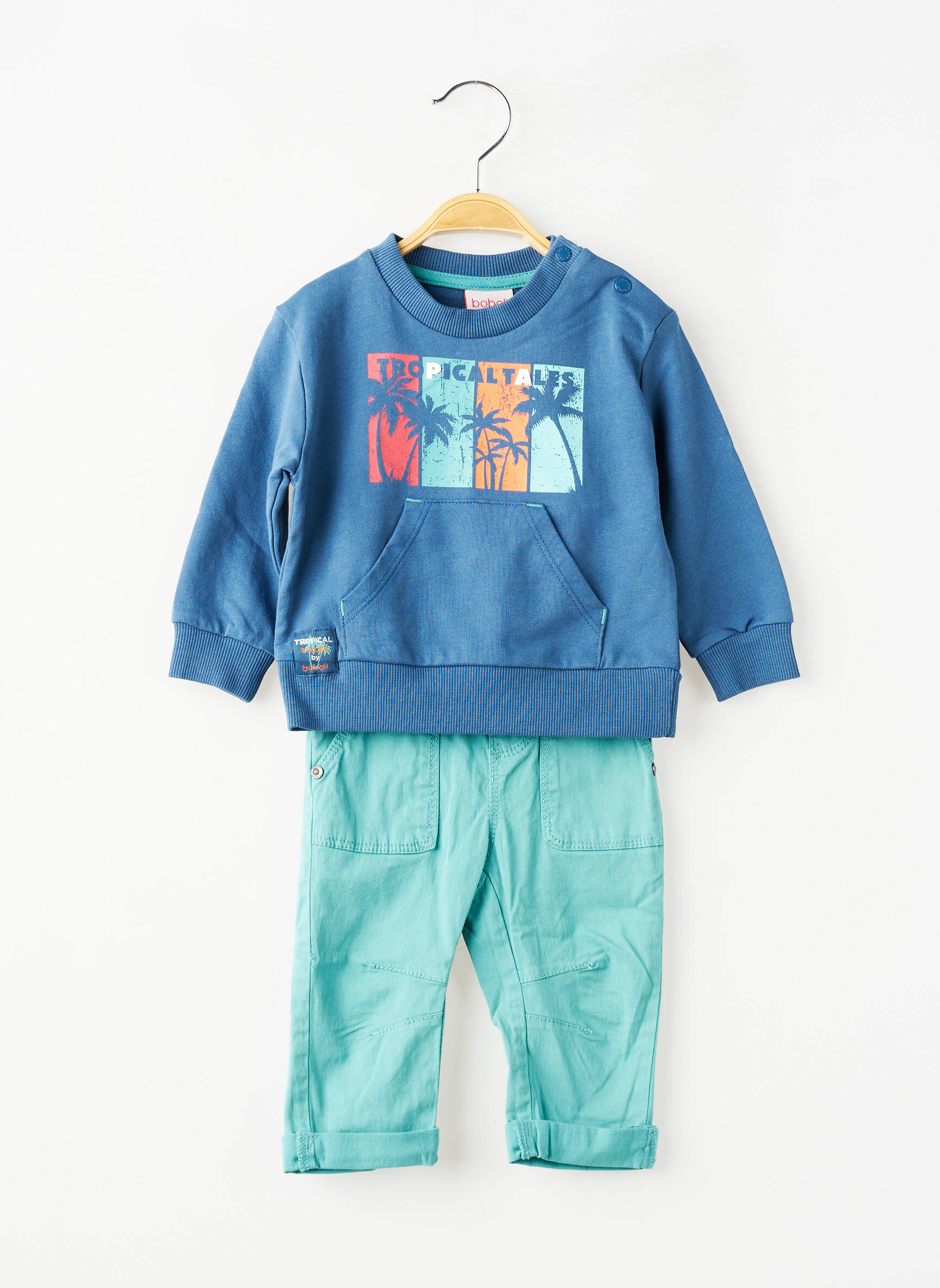 Set pantaloni buzunare albastru BOBOLI băiat