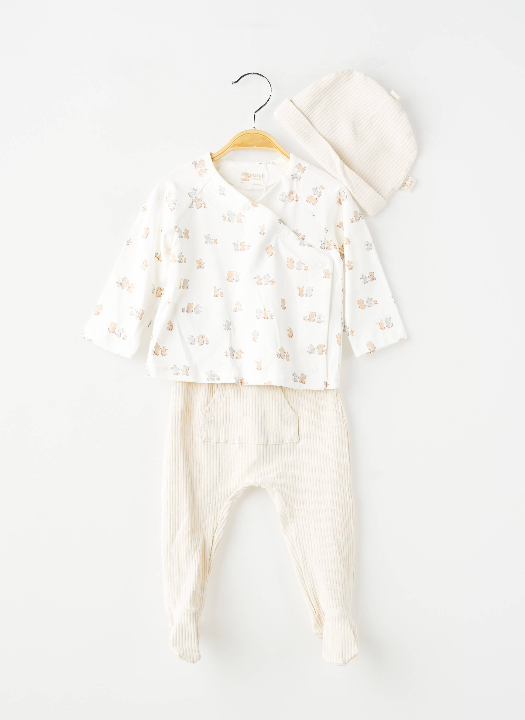 Set pantaloni croială dreaptă alb MAYORAL copil