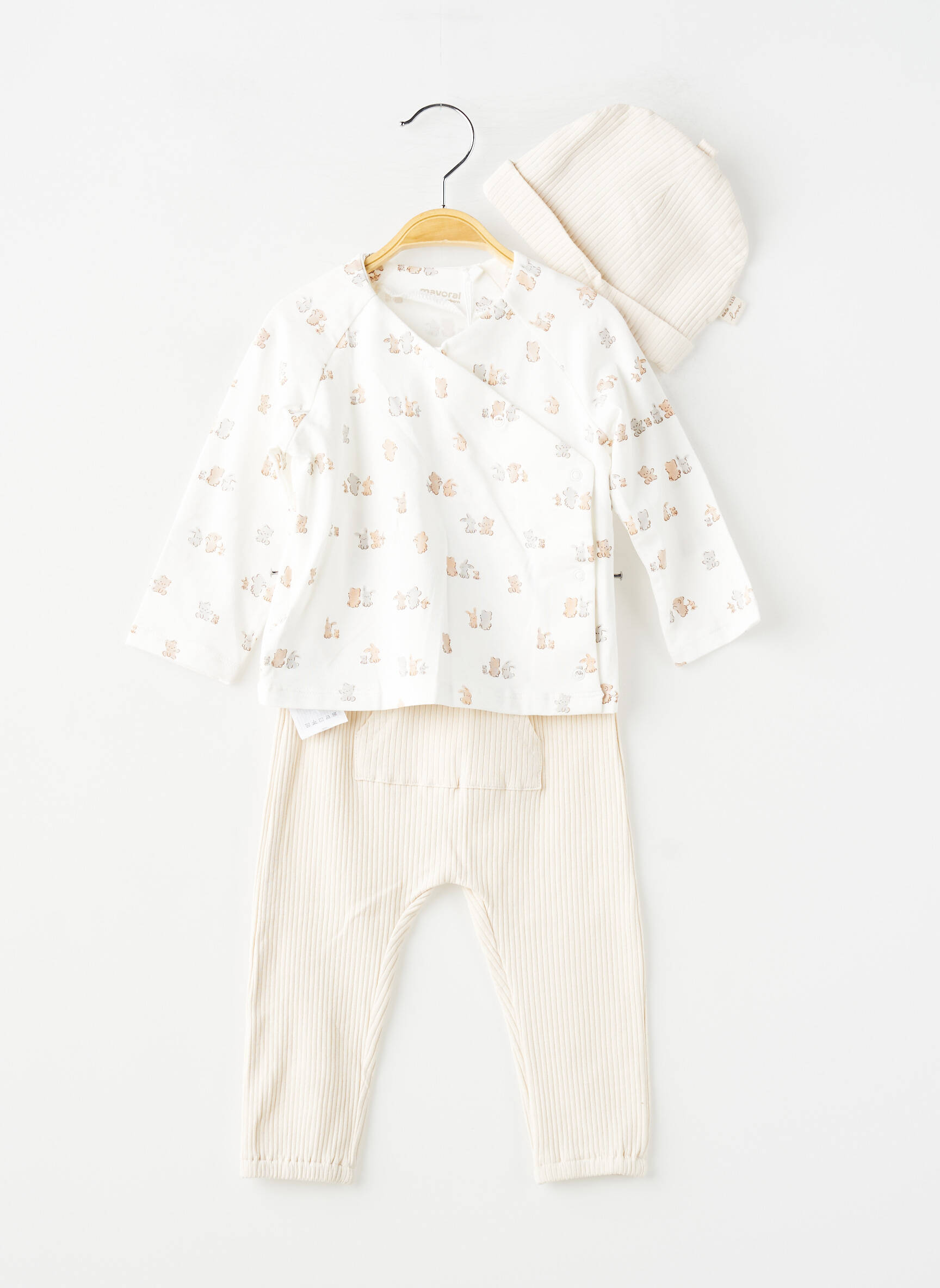 Set pantaloni croială dreaptă bej MAYORAL copil