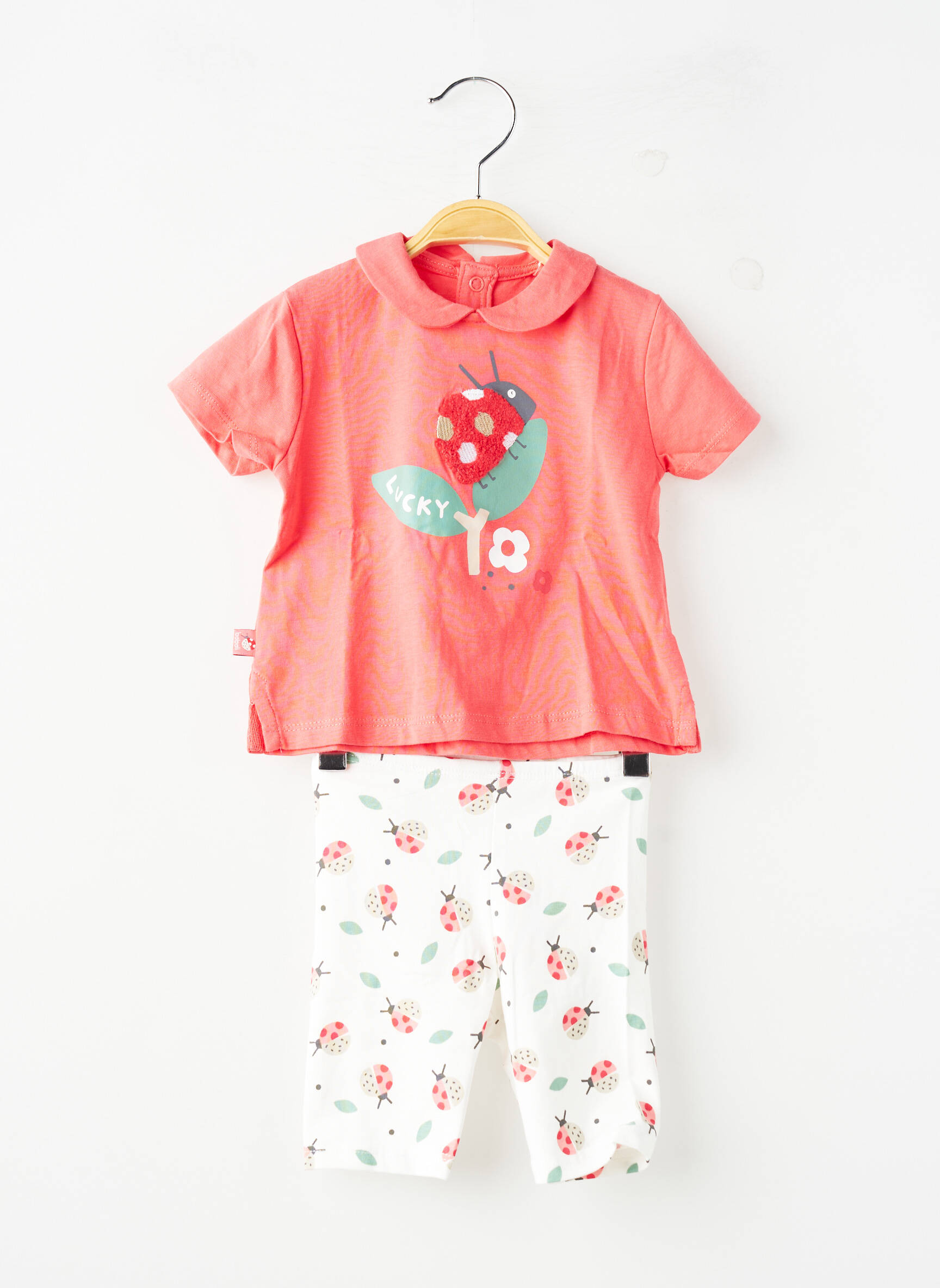 Set pantaloni tip de tricou roșu BOBOLI fată