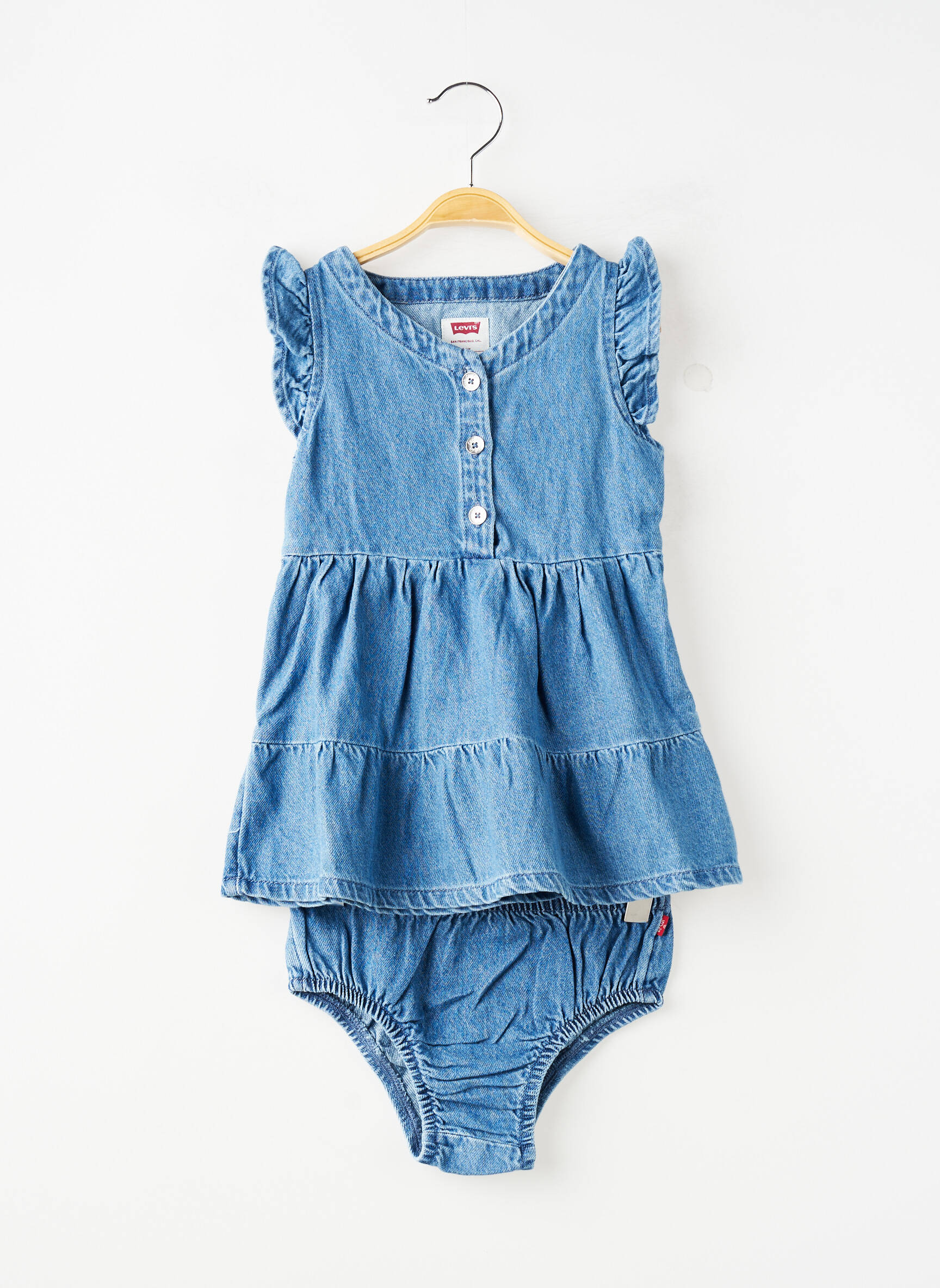 Set șort croială evazată albastru LEVI'S fată