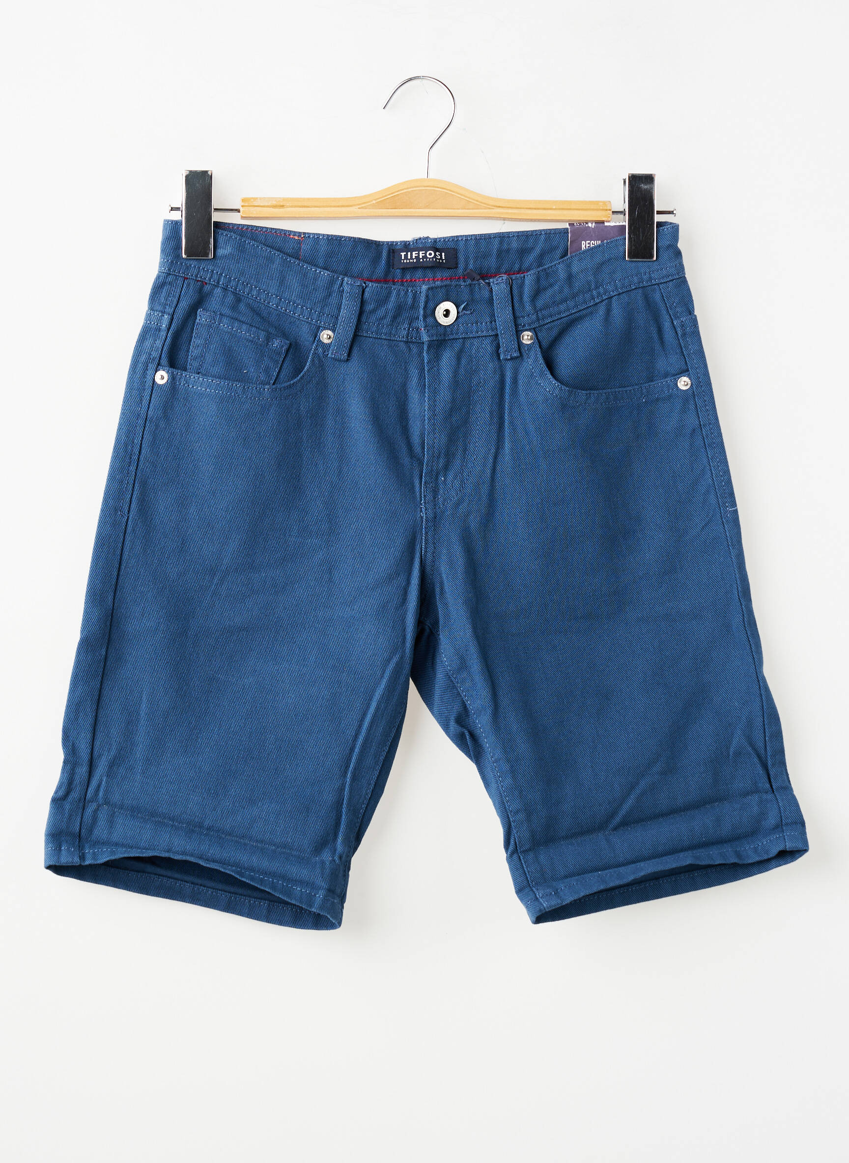 Bermudă țesătură denim mărime reglabilă albastru TIFFOSI băiat