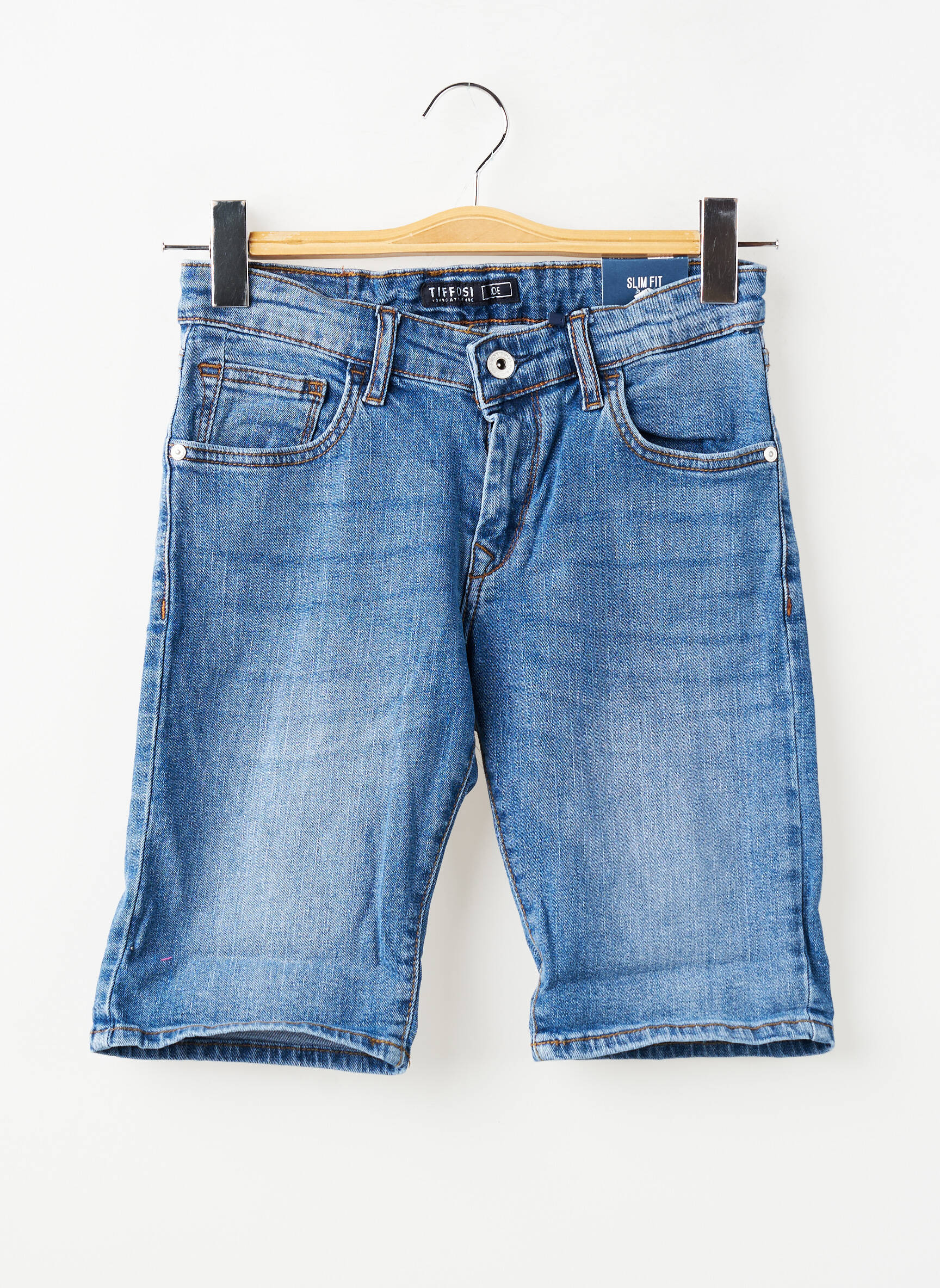 Bermudă țesătură denim mărime reglabilă albastru TIFFOSI băiat