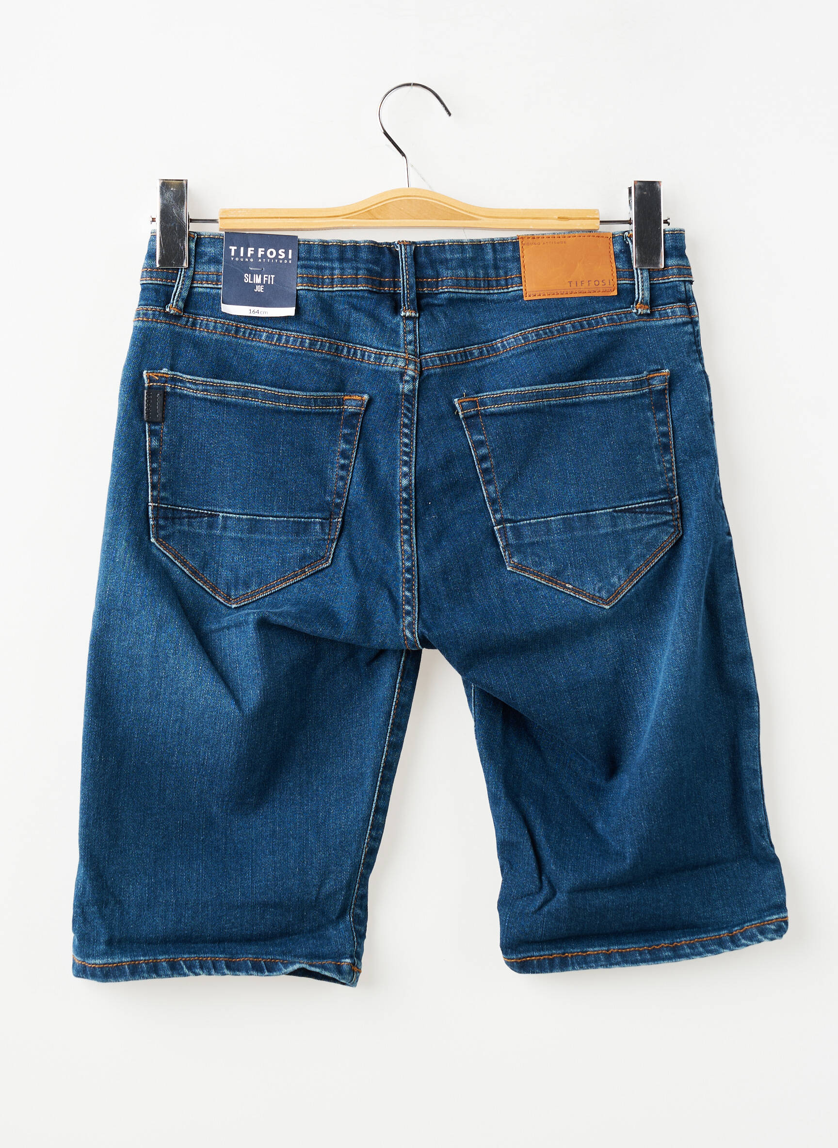 Bermudă țesătură denim mărime reglabilă albastru TIFFOSI băiat