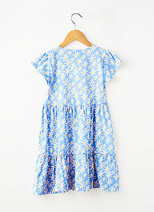 Rochie scurtă plasă fină mâneci scurte albastru BOBOLI fată