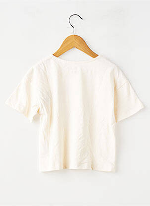 Tricou croială dreaptă mâneci scurte bej ZY fată