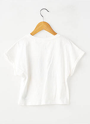 Tricou croială dreaptă mâneci scurte alb ZY fată