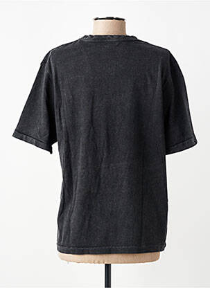Tricou croială dreaptă mâneci scurte negru ROSE GARDEN femeie
