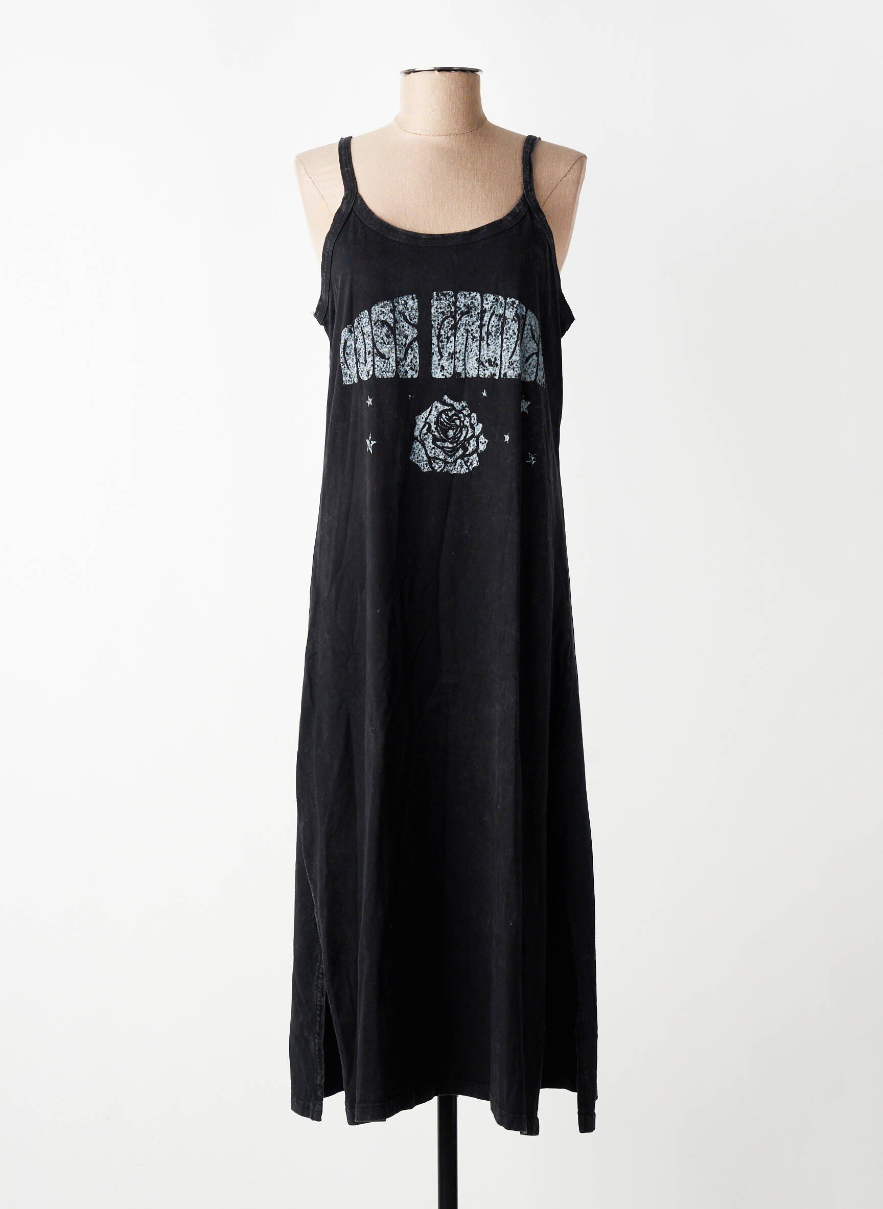 Rochie midi fără mâneci fără mâneci negru ROSE GARDEN femeie