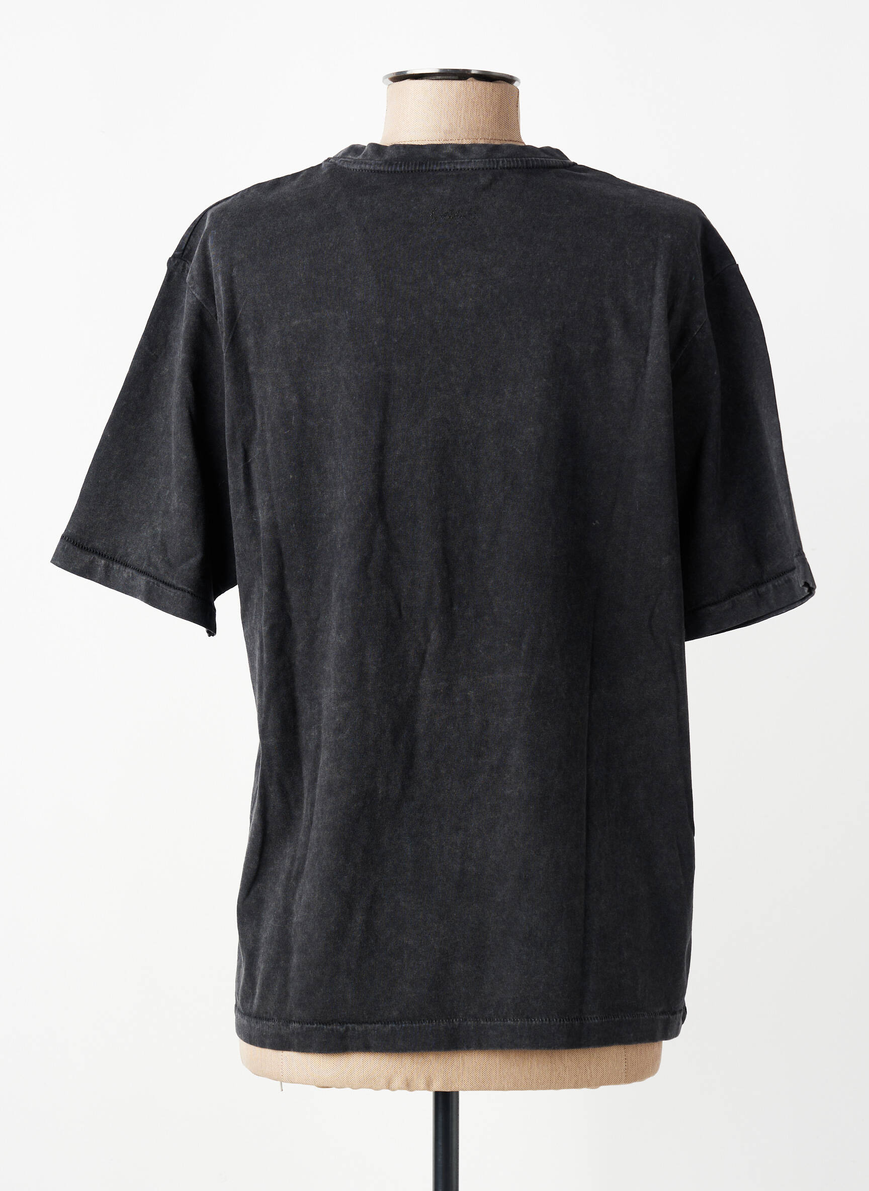 Tricou croială dreaptă mâneci scurte negru ROSE GARDEN femeie