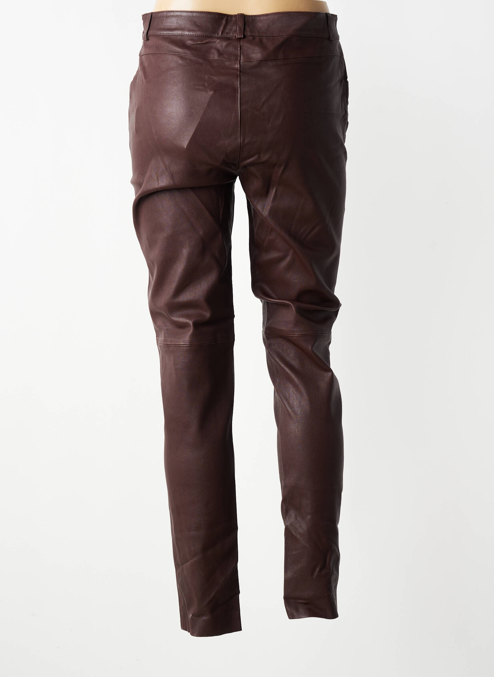 Pantalon slim mărime normală mărime normală maro ROSE GARDEN femeie