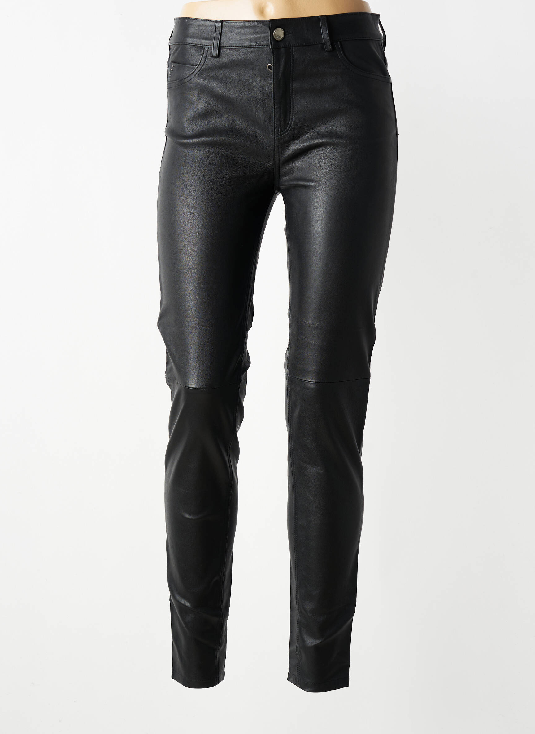 Pantalon slim mărime normală mărime normală negru ROSE GARDEN femeie