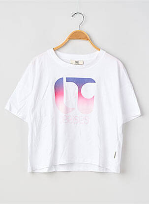 Tricou serigrafie flockată mâneci scurte alb LE TEMPS DES CERISES băiat