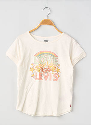 Tricou croială dreaptă mâneci scurte alb LEVI'S fată