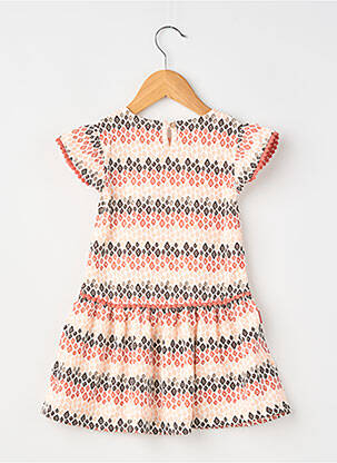 Rochie scurtă țesătură poplin mâneci scurte portocalie BOBOLI fată