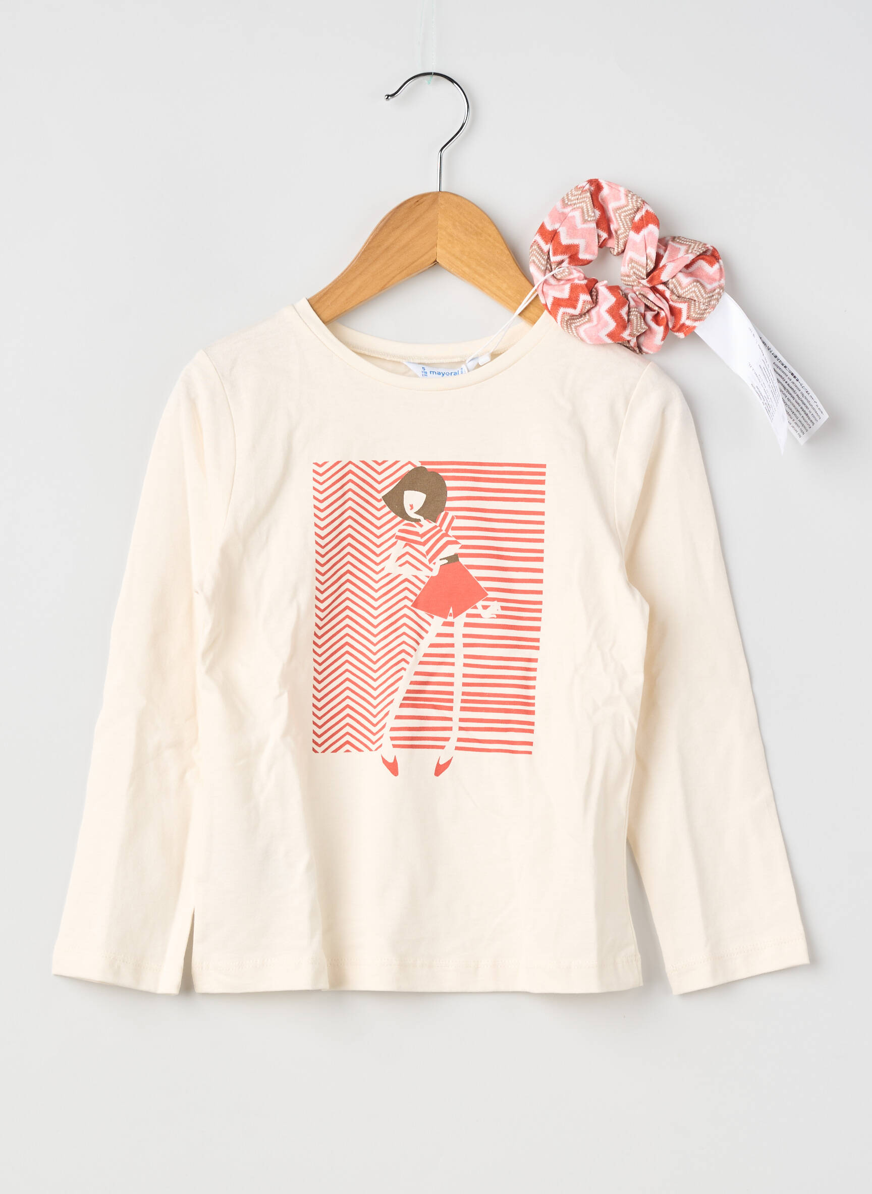 Tricou croială dreaptă mâneci lungi bej MAYORAL fată