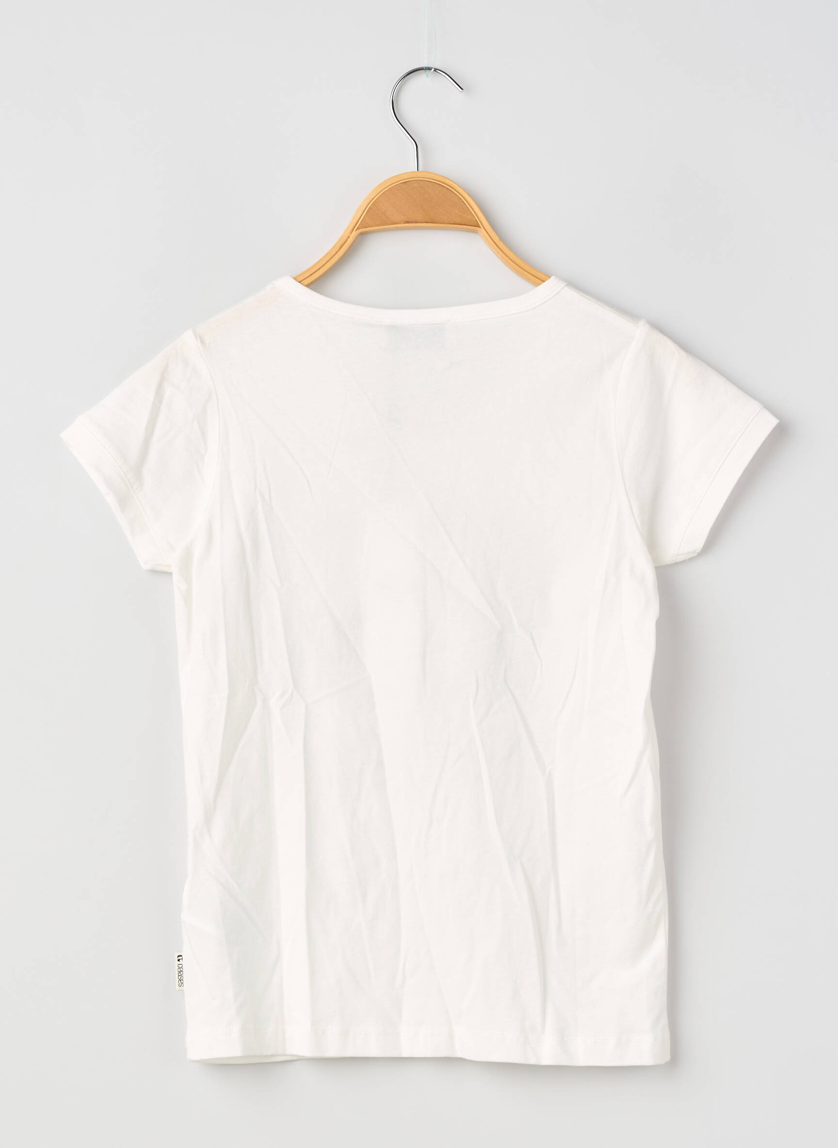 Tricou croială dreaptă mâneci scurte alb LE TEMPS DES CERISES fată