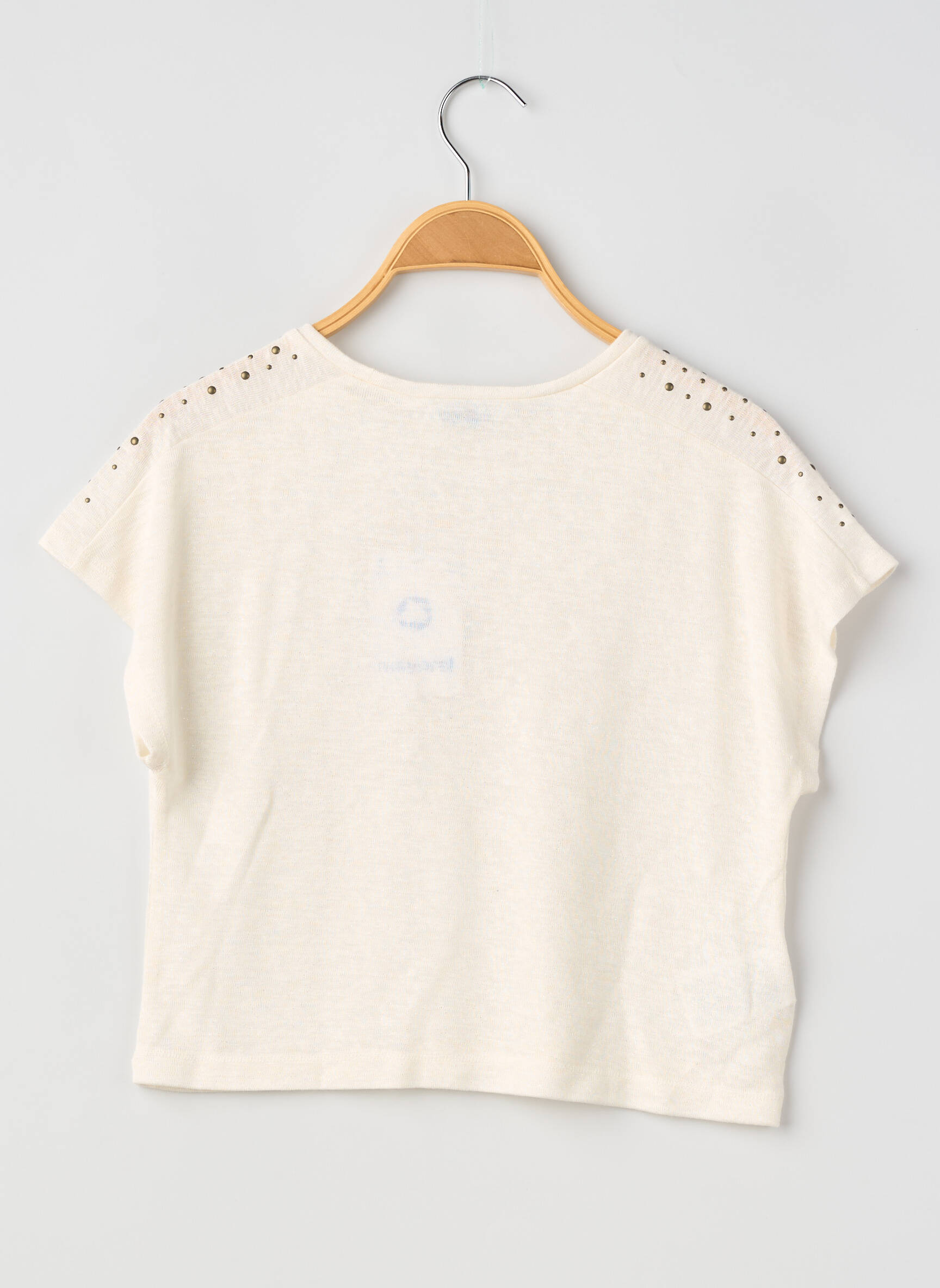 Tricou croială dreaptă mâneci scurte bej MAYORAL fată