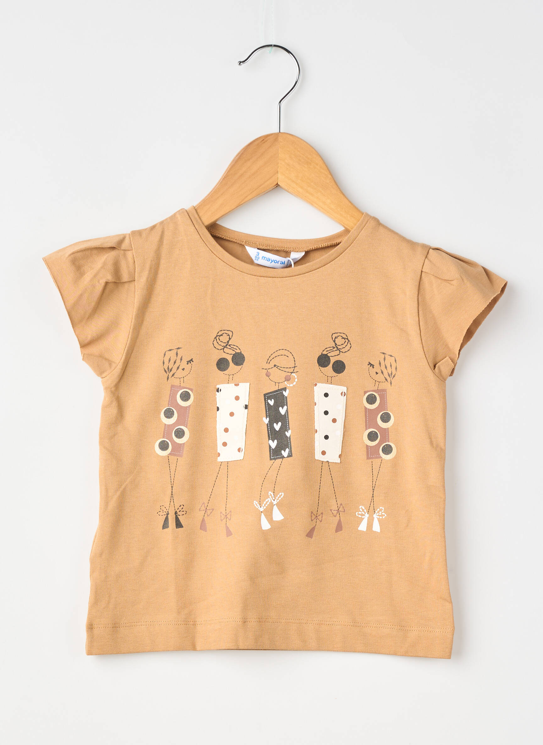 Tricou elasticitate mâneci scurte maro MAYORAL fată