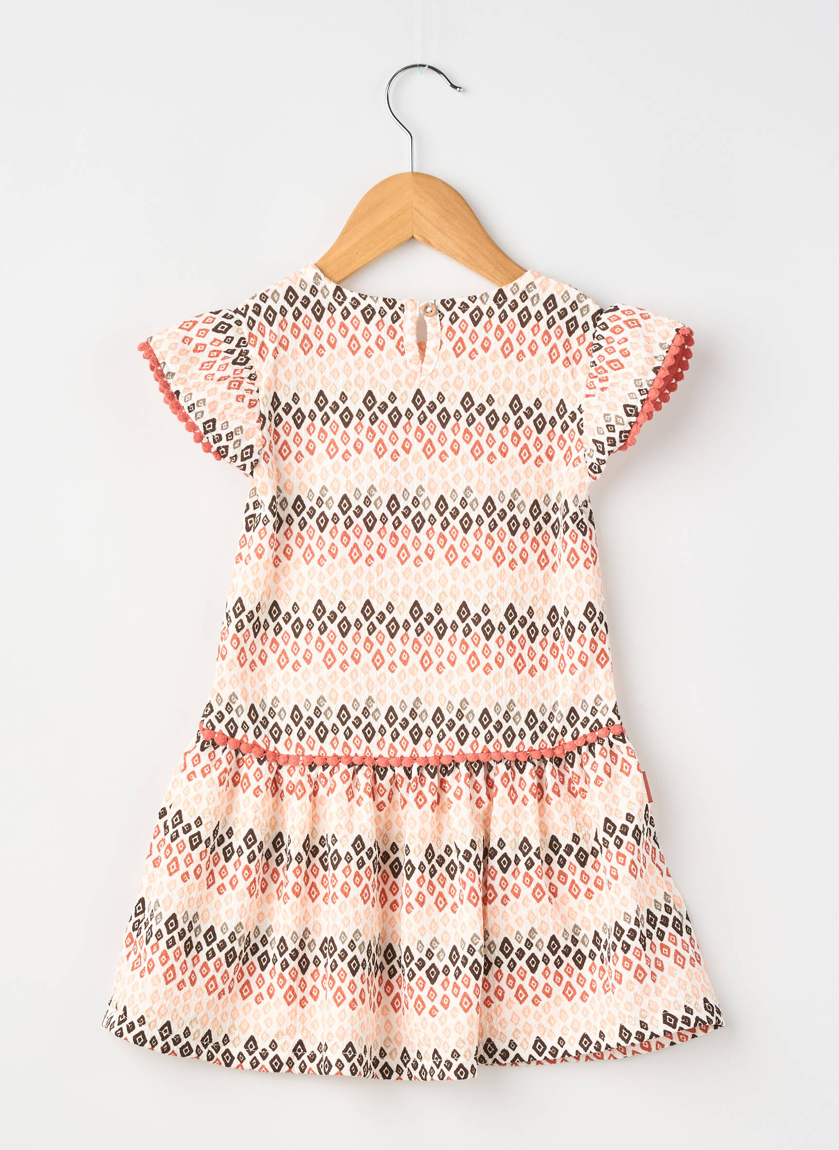 Rochie scurtă țesătură poplin mâneci scurte portocalie BOBOLI fată